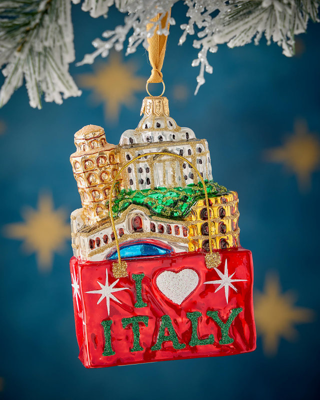 Italy Shopping Bag Christmas Ornament